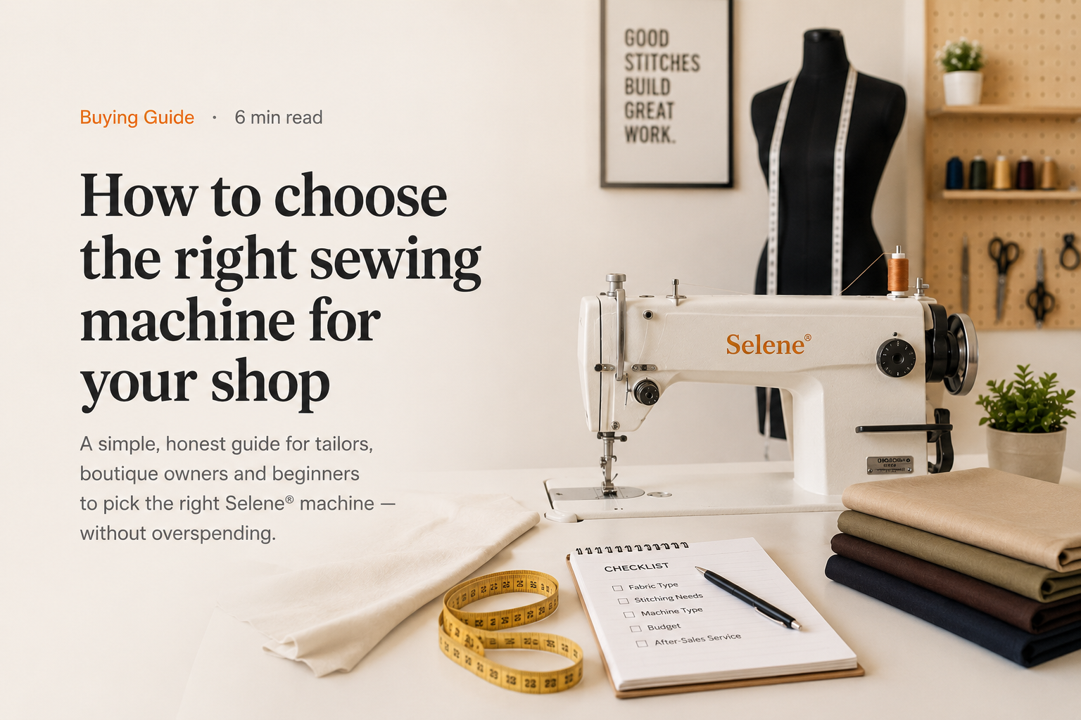 How to choose the right sewing machine for your work